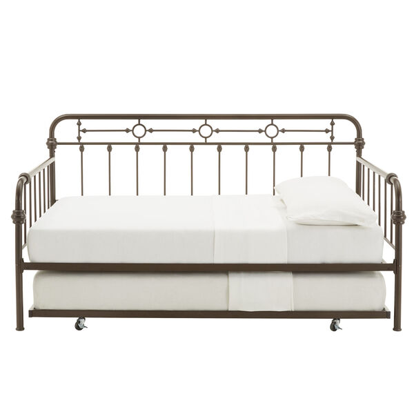 Elliot Antique Dark Bronze Metal Full Daybed with Trundle Bed, image 2